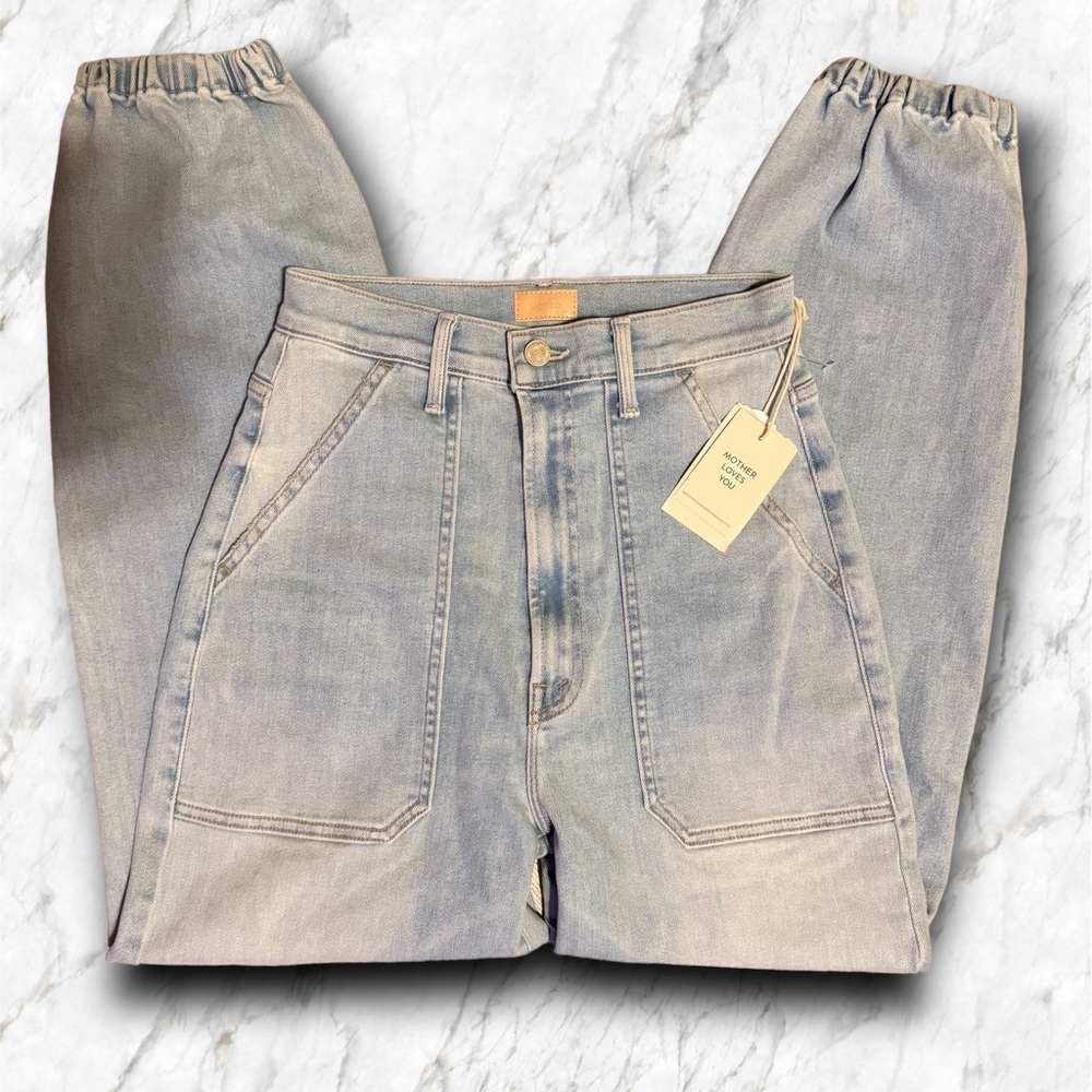 MOTHER Denim The Wrapper Patch Springy Ankle (Wash: Chill Pill)